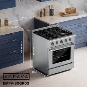 Empava Slide-In & Freestanding Gas Range