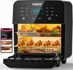 Nuwave Brio 15.5Qt Air Fryer Rotisserie Oven